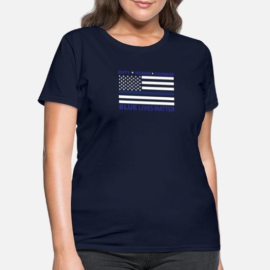 BLUE LIVES MATTER DECAL' Women's T 